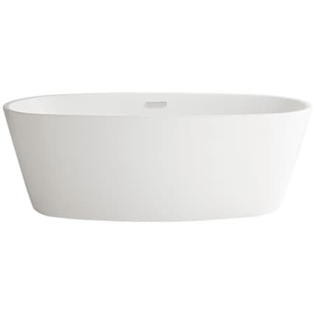 American Standard Bathing Coastal Serin 69" Free Standing Acrylic Soaking Tub with Center Drain, Drain Assembly, and Overflow White
