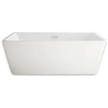 American Standard Bathing Sedona Loft 63" Free Standing Acrylic Soaking Tub with Center Drain, Drain Assembly, and Overflow White