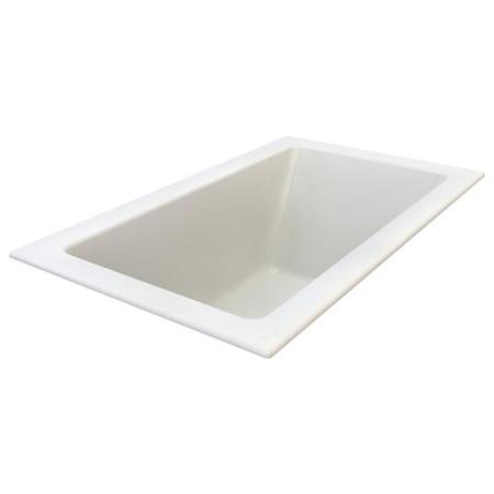 American Standard Bathing Studio 60" Drop In, Undermount Acrylic Soaking Tub with Reversible Drain and Overflow White