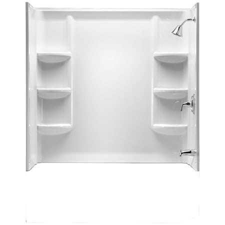 American Standard Bathing Studio 58"H x 32"W Three Panel Shower Wall Set Arctic