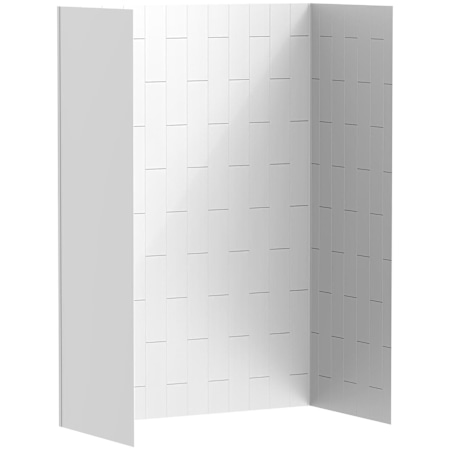 American Standard Bathing Aspirations 60" W x 32" D x 84" H Vertical Tile Shower Wall Set White