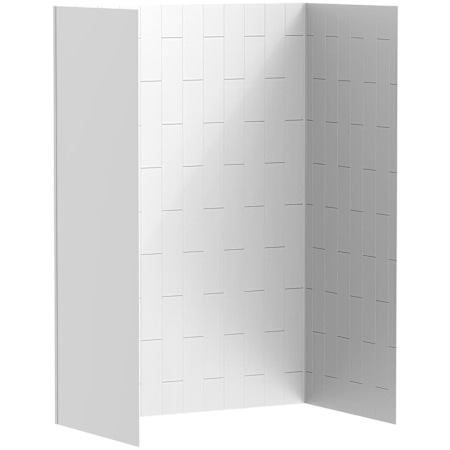 American Standard Bathing Aspirations 60" W x 36" D x 84" H Vertical Tile Shower Wall Set White