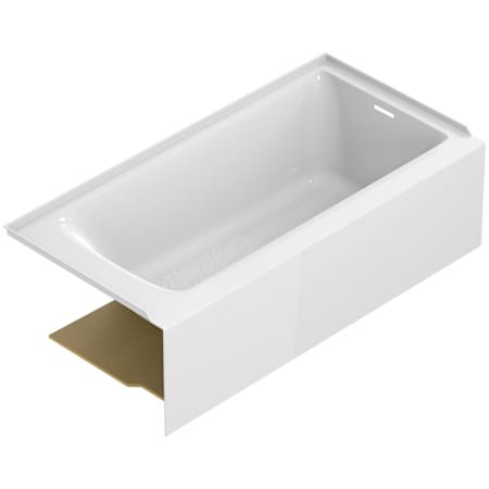 American Standard Bathing Aspirations 60" Three Wall Alcove Acrylic, Fiberglass Soaking Tub with Right Drain and Overflow White