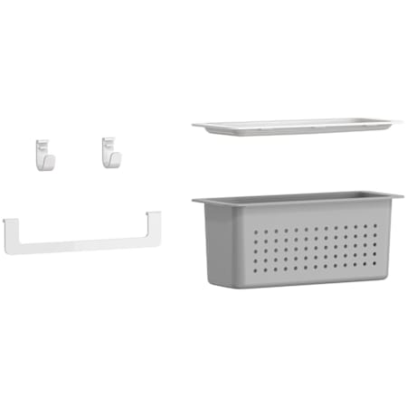 American Standard Bathing Aspirations Customizable Shelving 5-Piece Accessories Kit White