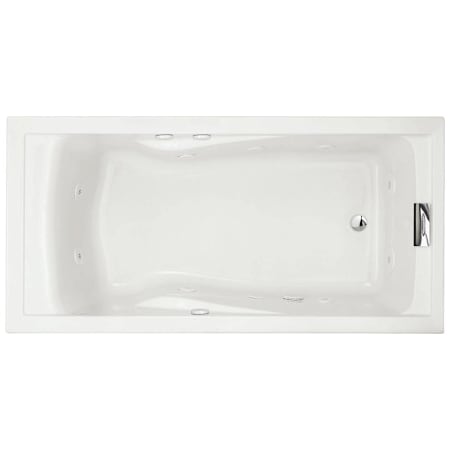American Standard Bathing Evolution 72" Drop In Acrylic Whirlpool Tub with Reversible Drain and Overflow White