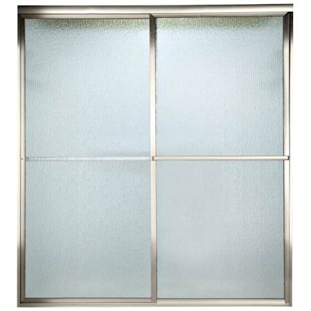 American Standard Bathing Prestige 58-3/16" High x 59-1/2" Wide Bypass Framed Tub Door with Patterned Glass Brushed Nickel