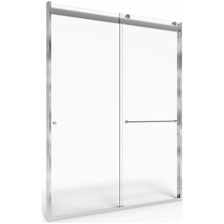 American Standard Bathing Shower Door 70" High x 60" Wide Sliding Framed Shower Door with Clear Glass Brushed Nickel