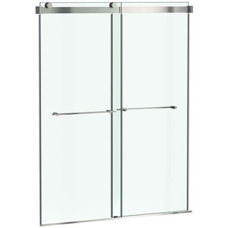American Standard Bathing Aspirations 72" High x 58-1/2" Wide Bypass Frameless Shower Door with Clear Glass Brushed Nickel
