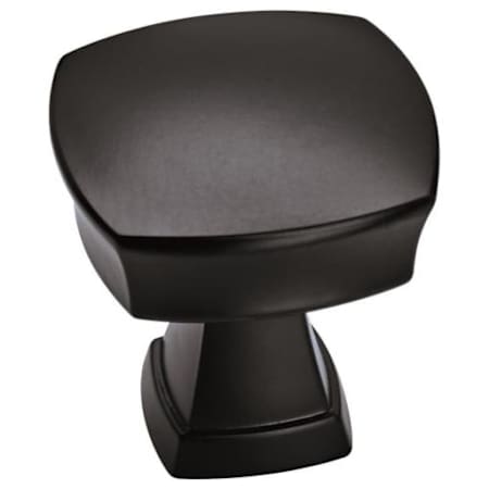 Amerock Stature 1-1/4 Inch Square Cabinet Knob - Pack of 10 Matte Black