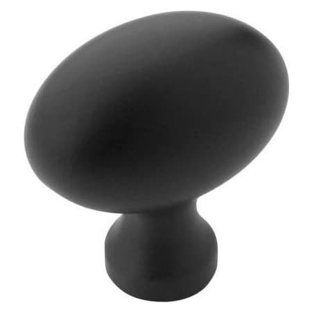 Amerock Vaile 1-3/8 Inch Long Oval Cabinet Knob - Pack of 10 Matte Black