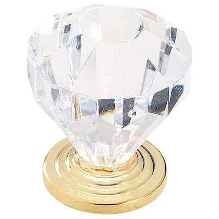 Amerock Traditional Classics 1-1/4 Inch Geometric Cabinet Knob Burnished Brass