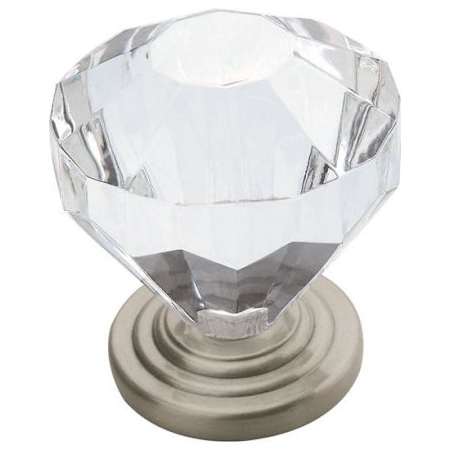 Amerock Traditional Classics 1-1/4 Inch Geometric Cabinet Knob Satin Nickel