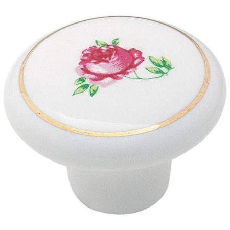 Amerock Allison Value 1-1/2 Inch Diameter Mushroom Cabinet Knob White
