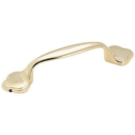 Amerock Everyday Heritage 3 Inch Center to Center Handle Cabinet Pull - Pack of 10 Polished Brass