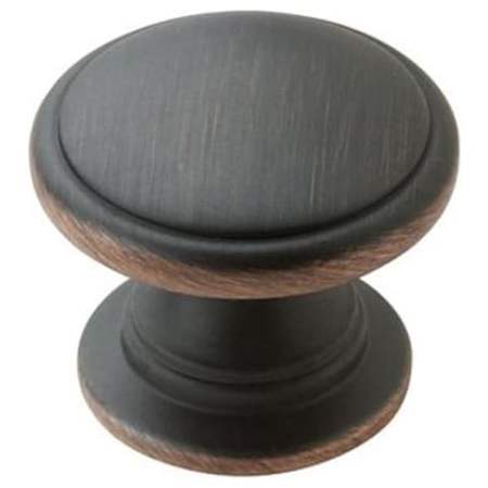 Amerock Ravino 1-1/4 Inch Diameter Mushroom Cabinet Knob - Package of 25 Oil Rubbed Bronze