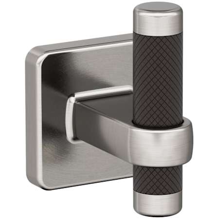 Amerock Esquire Robe Hook Brushed Nickel / Oil Rubbed Bronze