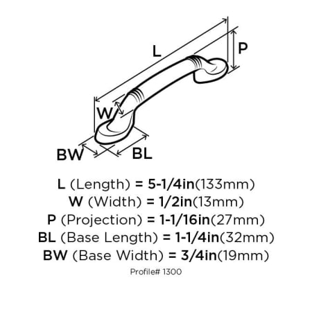 Amerock-BP1300-Dimensions of Angle View