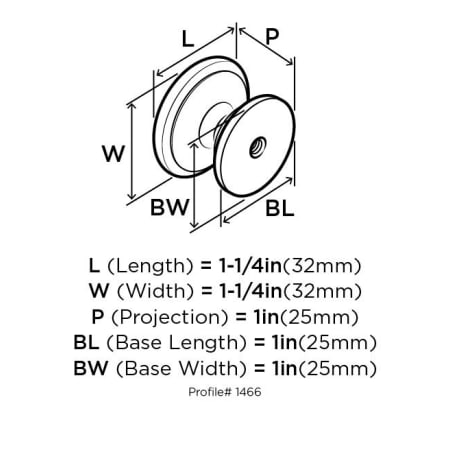 Amerock-BP1466-Dimensions of Back View