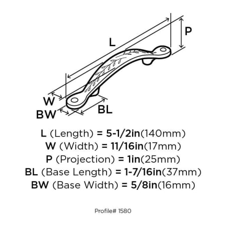 Amerock-BP1580-Dimensions of Angle View