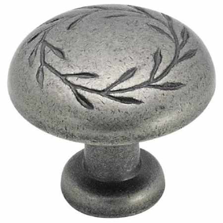 Amerock Nature's Splendor 1-5/16 Inch Diameter Mushroom Cabinet Knob - Package of 25 Weathered Nickel