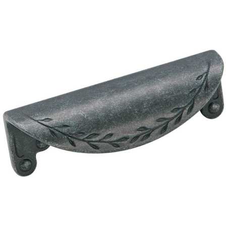 Amerock Nature's Splendor 3 Inch Center to Center Finger Cabinet Pull - 10 Pack Wrought Iron Dark