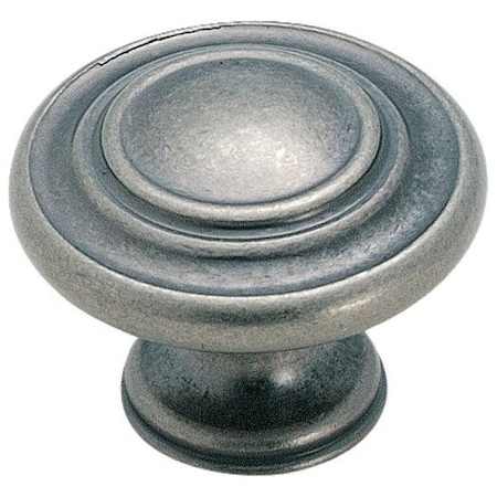 Amerock Inspirations 1-5/16 Inch Diameter Mushroom Cabinet Knob - Package of 25 Weathered Nickel