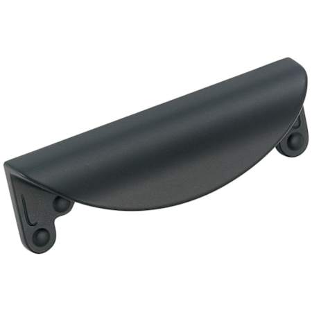 Amerock Inspirations 3 Inch Center to Center Finger Cabinet Pull - 25 Pack Flat Black
