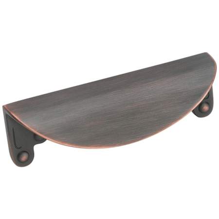 Amerock Inspirations 3 Inch Center to Center Finger Cabinet Pull - 25 Pack Oil Rubbed Bronze