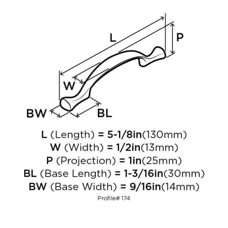 Amerock-BP174-Dimensions of Angle View