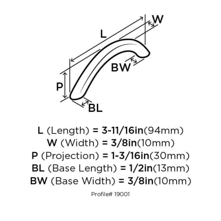 Amerock-BP19001-Dimensions of Angle View