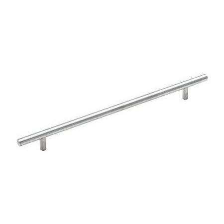 Amerock Bar Pulls Carbon Steel 10-1/16 Inch Center to Center Bar Cabinet Pull Sterling Nickel