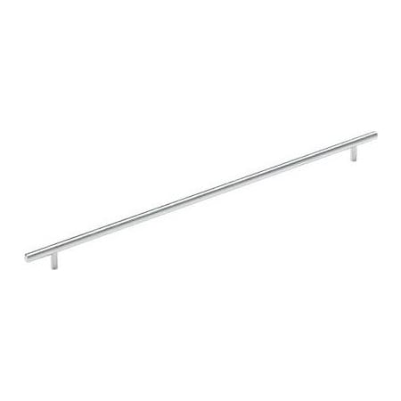 Amerock Bar Pulls Carbon Steel 18-7/8 Inch Center to Center Bar Cabinet Pull Sterling Nickel