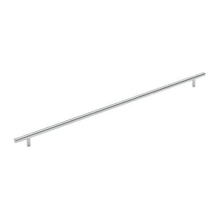Amerock Bar Pulls Carbon Steel 21-7/16 Inch Center to Center Bar Cabinet Pull Sterling Nickel