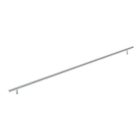 Amerock Bar Pulls Carbon Steel 25-3/16 Inch Center to Center Bar Cabinet Pull Sterling Nickel