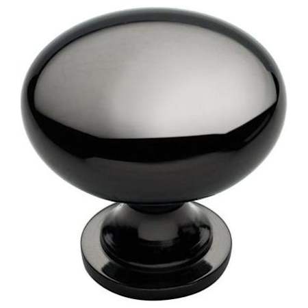 Amerock Everyday Heritage 1-3/16 Inch Mushroom Cabinet Knob Black Nickel