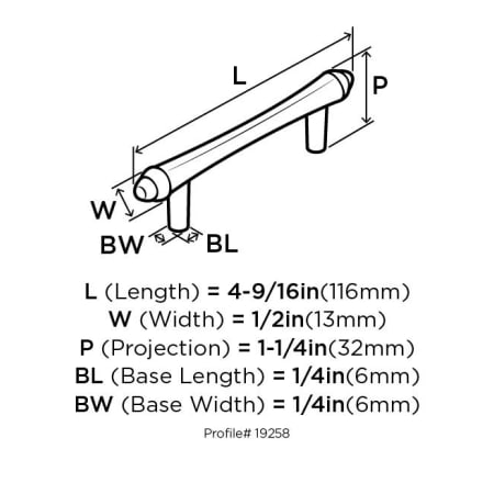 Amerock-BP19258-Dimensions of Angle View