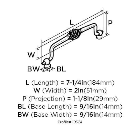 Amerock-BP19324-Dimensions of Angle View