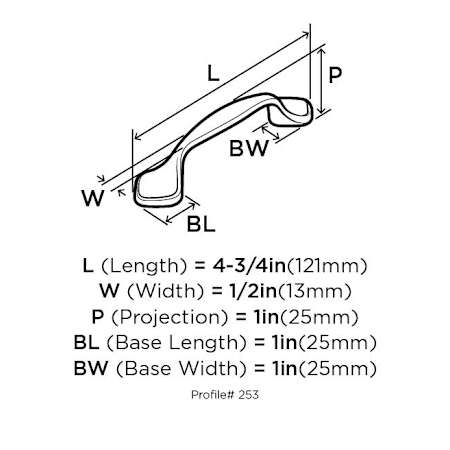 Amerock-BP253-Dimensions of Angle View