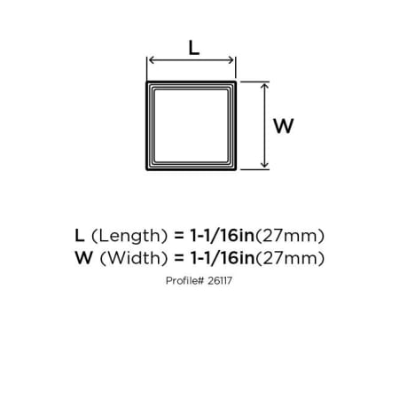 Amerock-BP26117-Dimensions of Top View