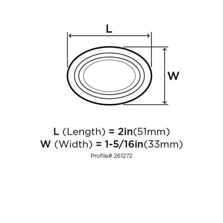 Amerock-BP26127-2-Dimensions of Top View