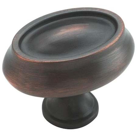 Amerock Manor 1-1/2 Inch Long Oval Cabinet Knob - Package of 10 Oil Rubbed Bronze