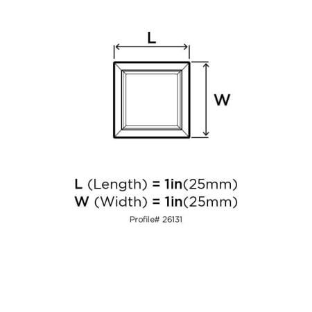 Amerock-BP26131-Dimensions of Top View