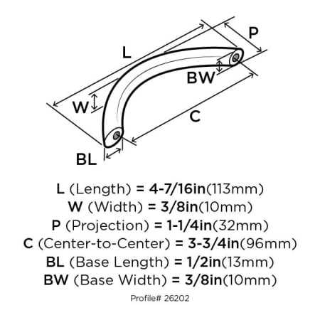 Amerock-BP26202-Dimensions of Back View