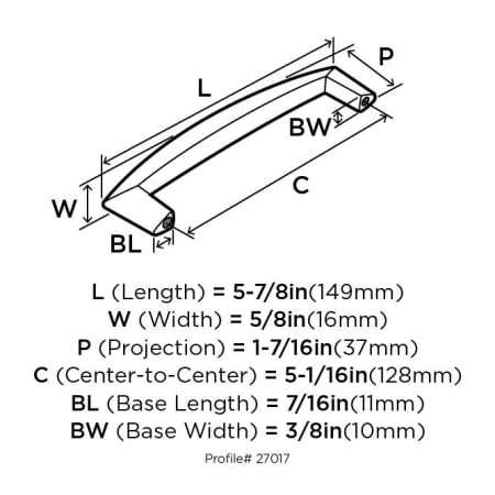 Amerock-BP27017-Dimensions of Back View