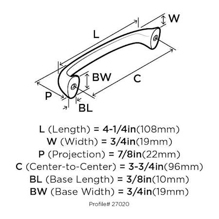 Amerock-BP27020-Dimensions of Back View
