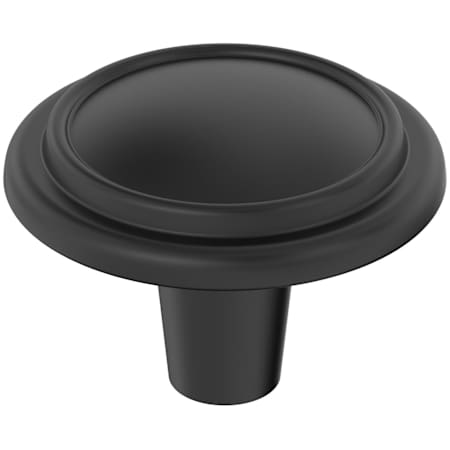 Amerock Hatfield 1-1/4 Inch Mushroom Cabinet Knob Matte Black