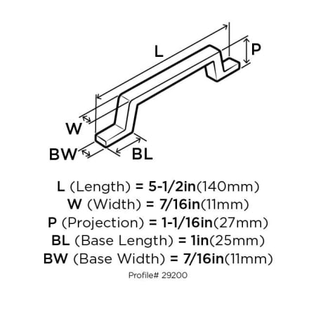 Amerock-BP29200-Dimensions of Angle View