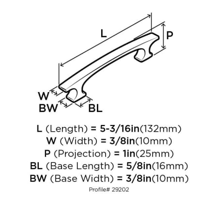 Amerock-BP29202-Dimensions of Angle View