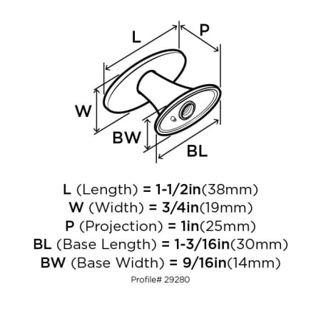 Amerock-BP29280-Dimensions of Back View