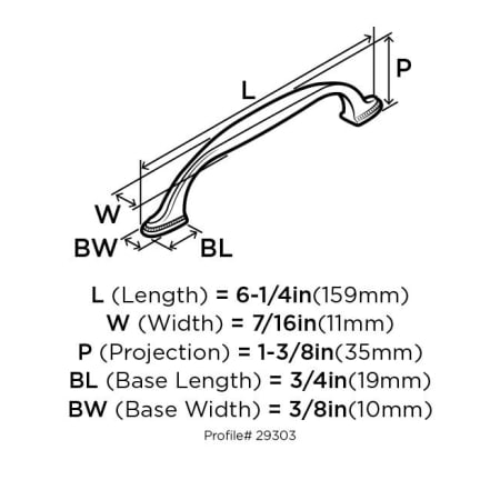 Amerock-BP29303-Dimensions of Angle View